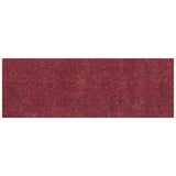 8' Red Shag Hand Woven Runner Rug