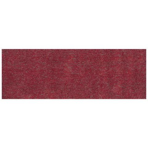 8' Red Shag Hand Woven Runner Rug