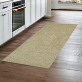 8' Yellow Shag Hand Woven Runner Rug