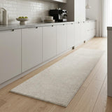 8' Ivory Shag Hand Woven Runner Rug