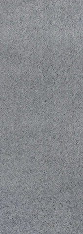 8' Gray Shag Hand Woven Runner Rug