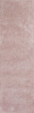 8' Pink Shag Hand Woven Runner Rug