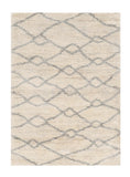 4' X 6' Ivory And Gray Chain Distressed Area Rug