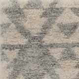 4' X 6' Ivory And Gray Geometric Distressed Area Rug