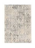 4' X 6' Gray And Ivory Diamond Area Rug
