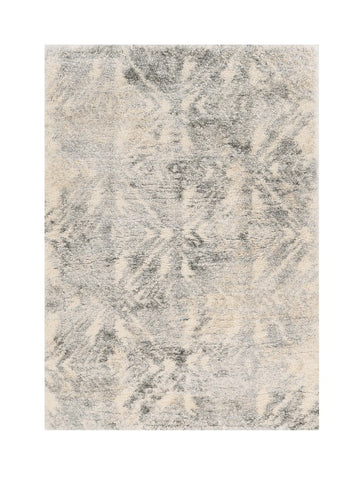 4' X 6' Gray And Ivory Diamond Area Rug