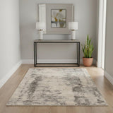 4' X 6' Ivory And Blue Area Rug