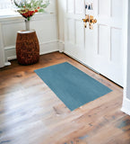 3' X 5' Blue Shag Hand Woven Area Rug