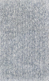 3' X 5' Slate Blue And Ivory Abstract Shag Hand Woven Area Rug