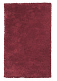 3' X 5' Red Shag Hand Woven Area Rug