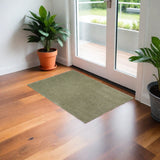 3' X 5' Sage Shag Hand Woven Area Rug