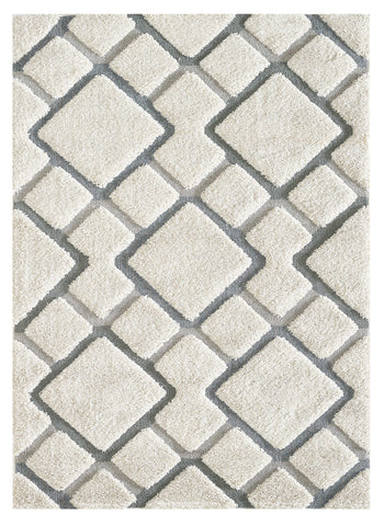 3' X 5' Natural Geometric Area Rug