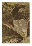 3' X 4' Brown And Beige Wool Botanical Leaves Hand Tufted Area Rug