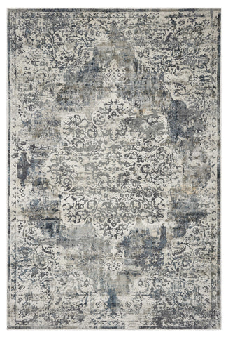 3' X 5' Ivory Floral Medallion Area Rug