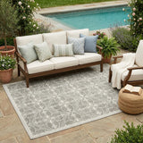 5' X 8' Gray Moroccan Indoor Outdoor Area Rug