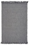 3' X 5' Gray And Light Gray Wool Houndstooth Hand Woven Area Rug