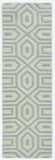 8' Grey Hand Tufted Geometric Indoor Runner Rug