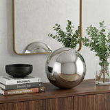 10" Silver Buffed Aluminum Decorative Orb