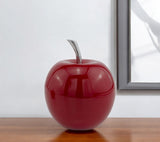 11" Red and Silver Aluminum Decorative Apple