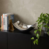 17" Silver Aluminum Scoop Centerpiece Bowl