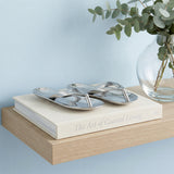 10" Silver Buffed Aluminum Flip Flop Tabletop Sculpture