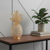 13" Gold and Faux Crystal Pineapple Tabletop Sculpture
