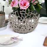 15" Silver Aluminum Twigs Centerpiece Bowl