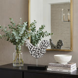 11" Black and Silver Aluminum Tabletop Sculpture