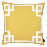 18" Yellow and White Throw Pillow Cover