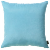 Set of Two 18" Aqua Blue Fabric Throw Pillow Covers
