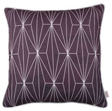 18" Purple and White Throw Pillow Cover