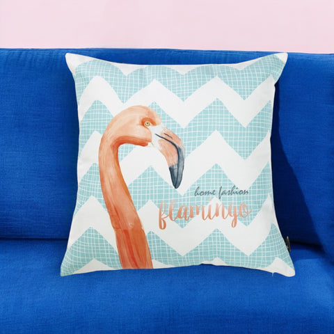 18" Aqua Fabrc Throw Pillow Cover