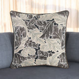 17" Taupe and White Throw Pillow Cover