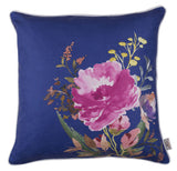 18" Blue Fabric Throw Pillow Cover