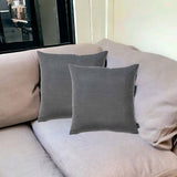 Set of Two 20" Gray Throw Pillow Covers
