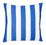 18" Blue And White Fabric Throw Pillow Cover