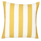 18" Yellow and White Striped Throw Pillow Cover