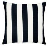 18" Black and White Striped Throw Pillow Cover