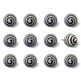 1.5" X 1.5" X 1.5" Ceramic Metal Multicolor 12 Pack Knob