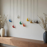 Set of Nine Rainbow Resin Hanging Dimensional Sculpture