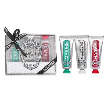 3 Flavours Box: 1xClassic Strong Mint Toothpaste+1xWhitening Mint Toothpaste+1xCinnamon Mint Toothpaste - 3pcs