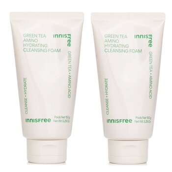 【1+1 Set】Green Tea Hydrating Amino Acid Cleansing Foam - 150g/5.29oz x2