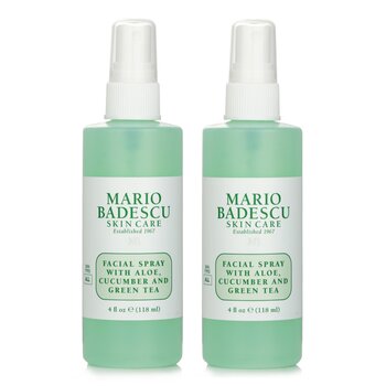 【1+1 Set】Facial Spray With Aloe, Cucumber And Green Tea - For All Skin Types - 118ml/4oz x2