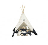 51 x 55 x 73 White and Blue Fabric Tent