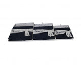 Set of Three Blue And White Fabric Organizing Box With Lid