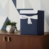 12" Blue Fabric Basket