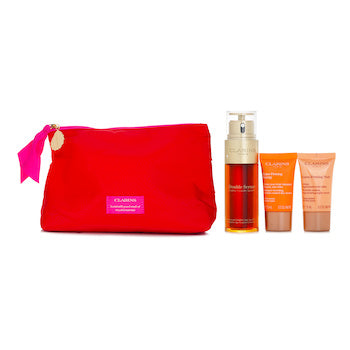 Double Serum & Extra-Firming Collection: Double Serum 50ml + Day Cream 15ml + Night Cream 15ml + Bag(Unboxed) - 3pcs+1bag
