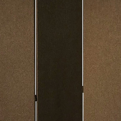 71" Brown Folding Three Panel Screen Room Divider