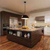 19 X 19 X 40.5 Black Aluminum Pendant Lamp