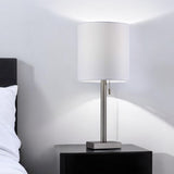 Brushed Steel Metal Table Lamp